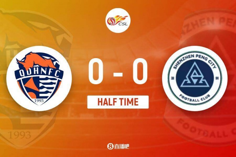  半場(chǎng)-青島海牛0-0深圳新鵬城 黃皓雋頭槌中框