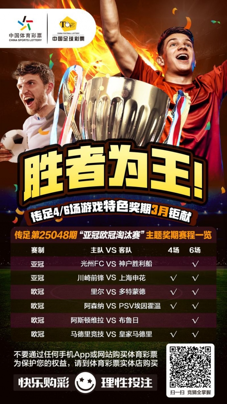  勝者為王！傳足特色獎(jiǎng)期第25048期聚焦亞冠歐冠淘汰賽