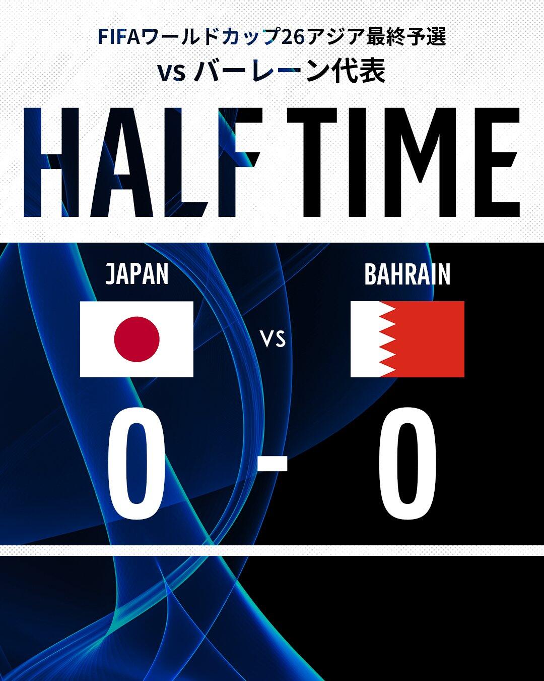  半場-遠(yuǎn)藤航進(jìn)球被吹日本半場僅6射門+0射正 日本暫0-0巴林