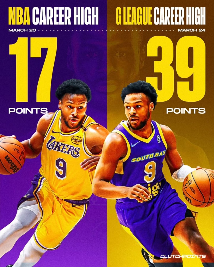  在進步！布朗尼一周內先后創(chuàng)下個人NBA和G聯盟單場得分新紀錄