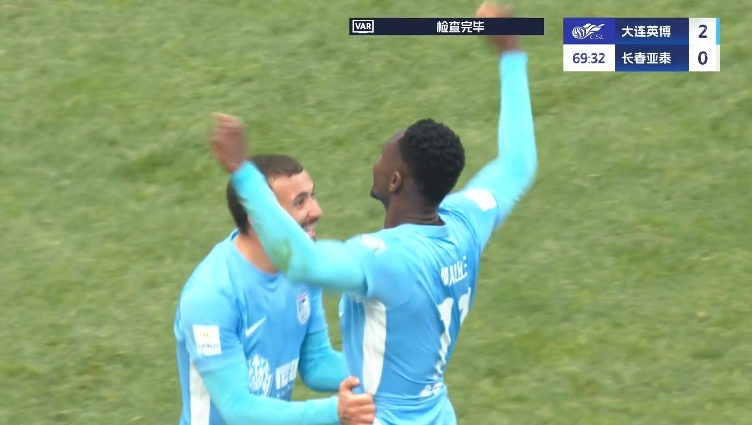  馬萊萊大連處子球！呂焯毅助攻馬萊萊破門，大連英博2-0亞泰