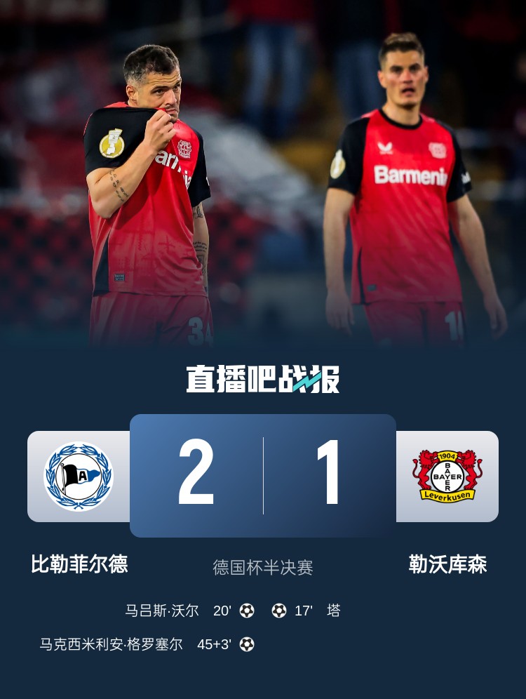 比勒菲爾德是史上第4支晉級德國杯決賽的德丙球隊，此前3隊未奪冠